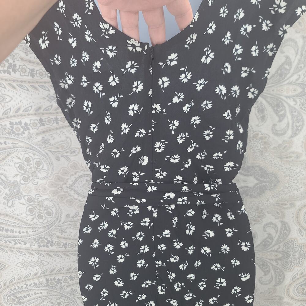 Gracemade Shalom jumpsuit women black white floral Size Small Resort wear Office - Picture 9 of 12